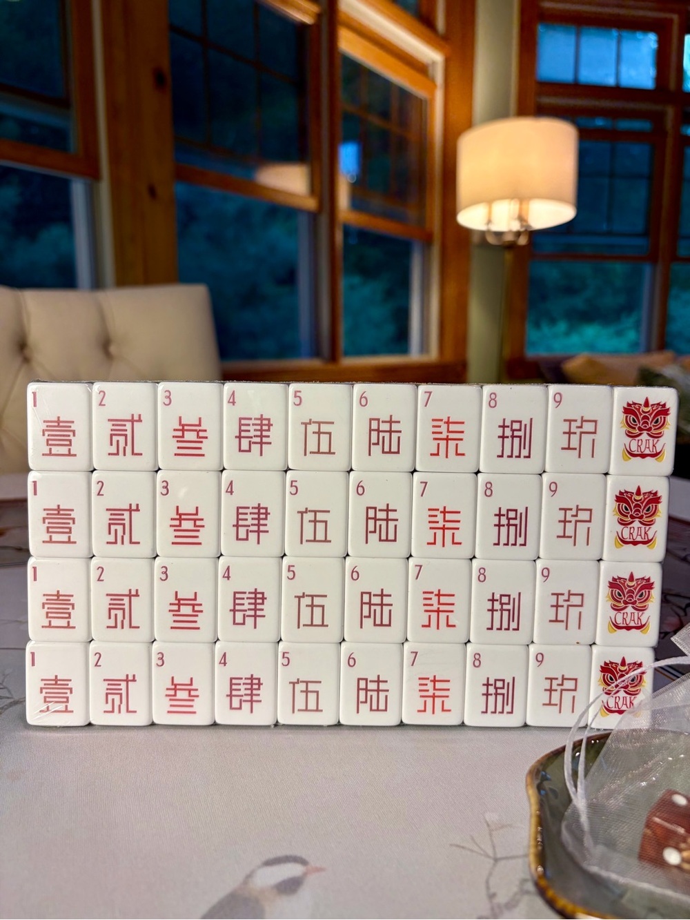 New ๐ชต Wood Grain Mahjong Tiles ๐๏ธ with Accessories - Picture 4 of 6